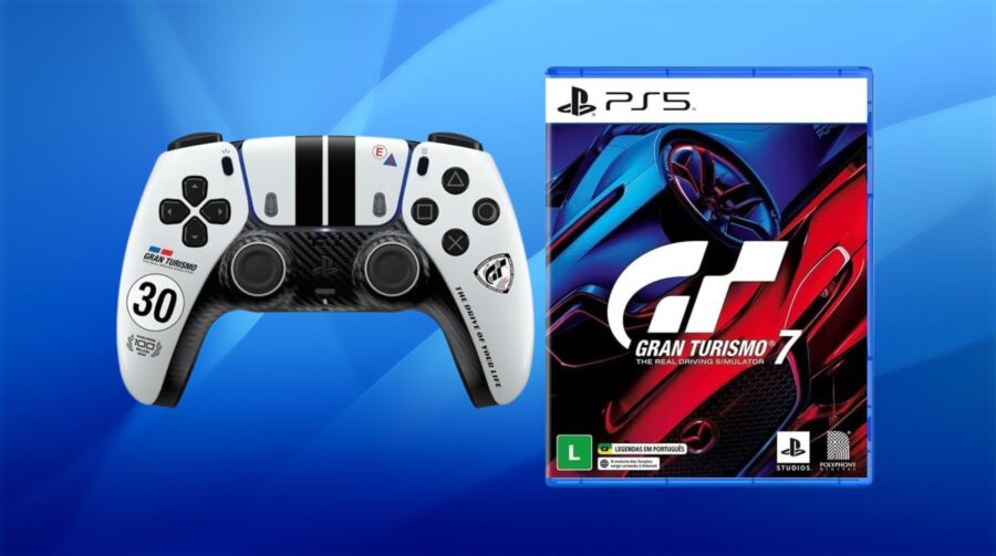 Pacotão com DualSense de Gran Turismo + GT 7 está em oferta na Amazon