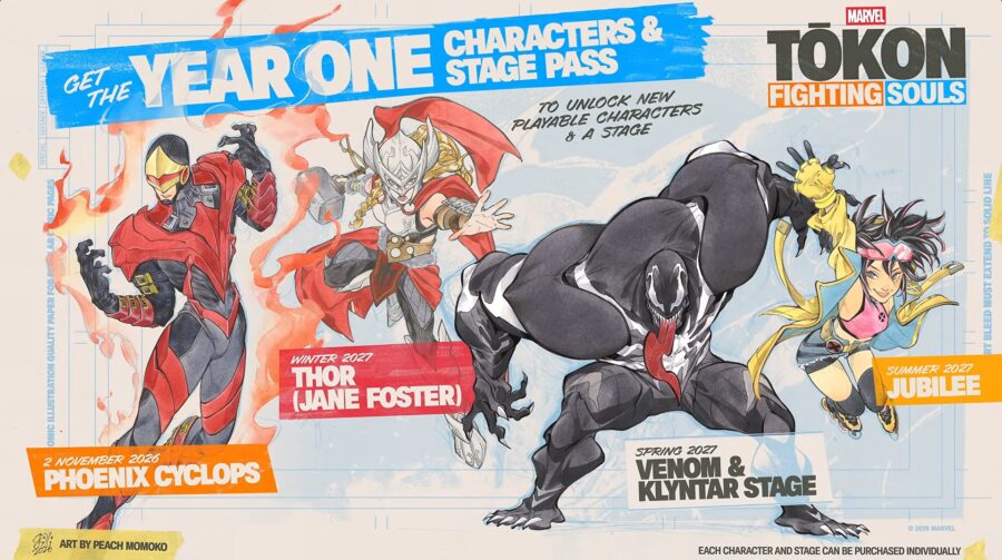 Marvel Tōkon terá Thor (Jane Foster), Venom e Jubilee no Ano 1 de DLCs